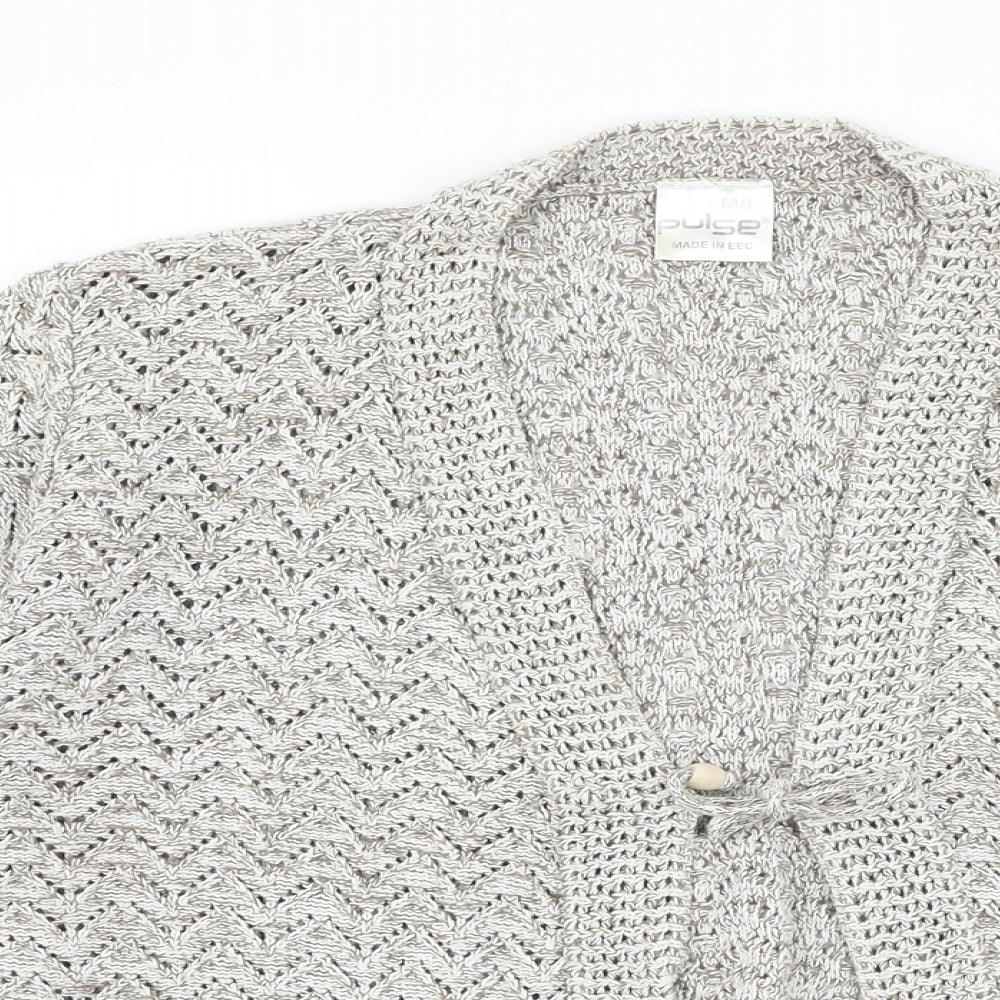 Womens UK Size M Pulse Beige Cardigan Jumper