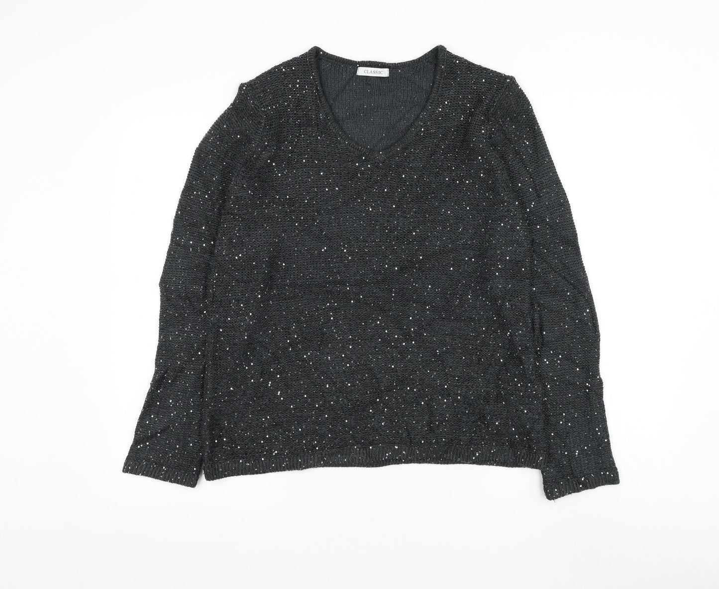 Womens UK Size 14 Marks and Spencer Grey Pullover Jumper