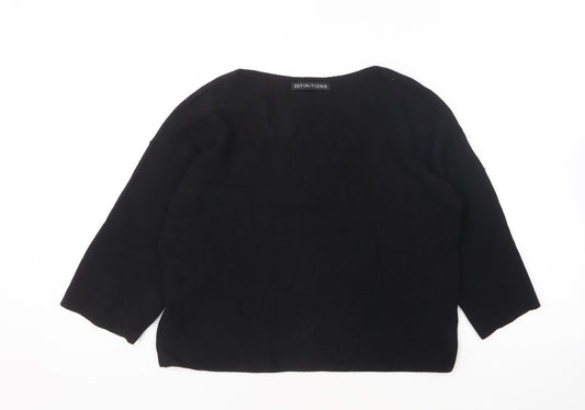 Womens UK Size 12 Definitions Black Pullover Jumper