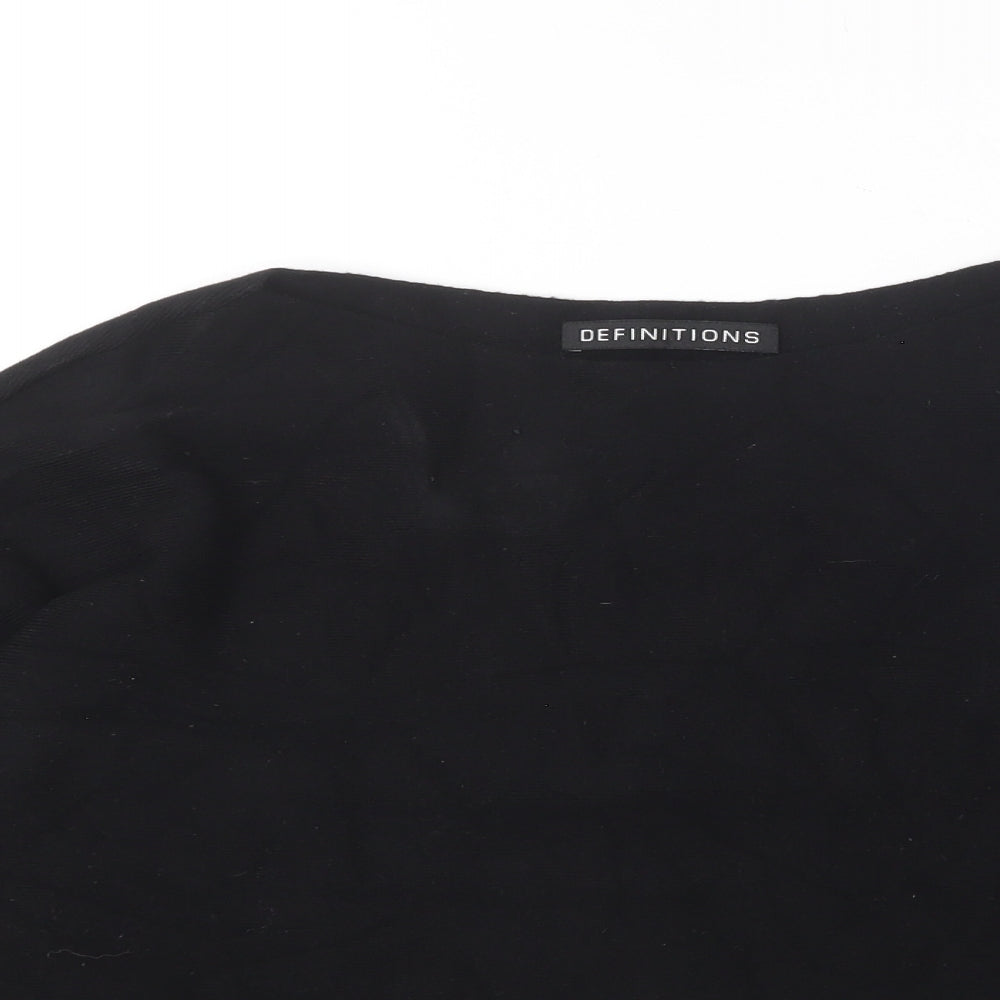Womens UK Size 12 Definitions Black Pullover Jumper