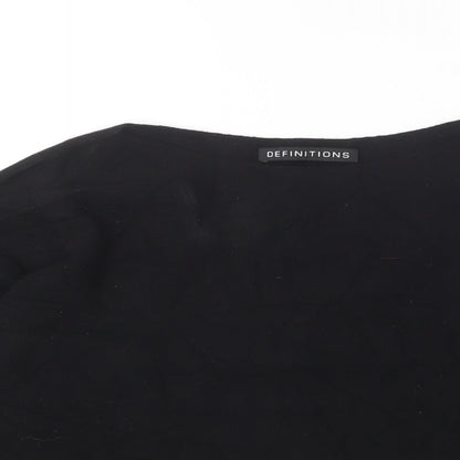 Womens UK Size 12 Definitions Black Pullover Jumper
