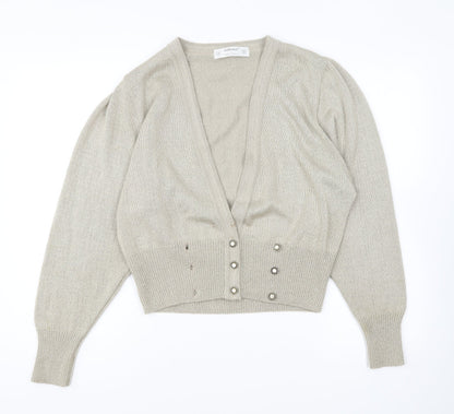 Womens UK Size 14 St Michael Beige Cardigan Jumper
