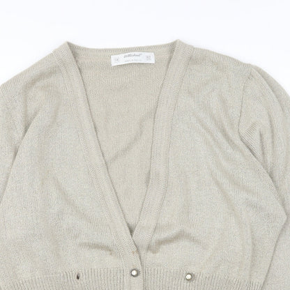 Womens UK Size 14 St Michael Beige Cardigan Jumper