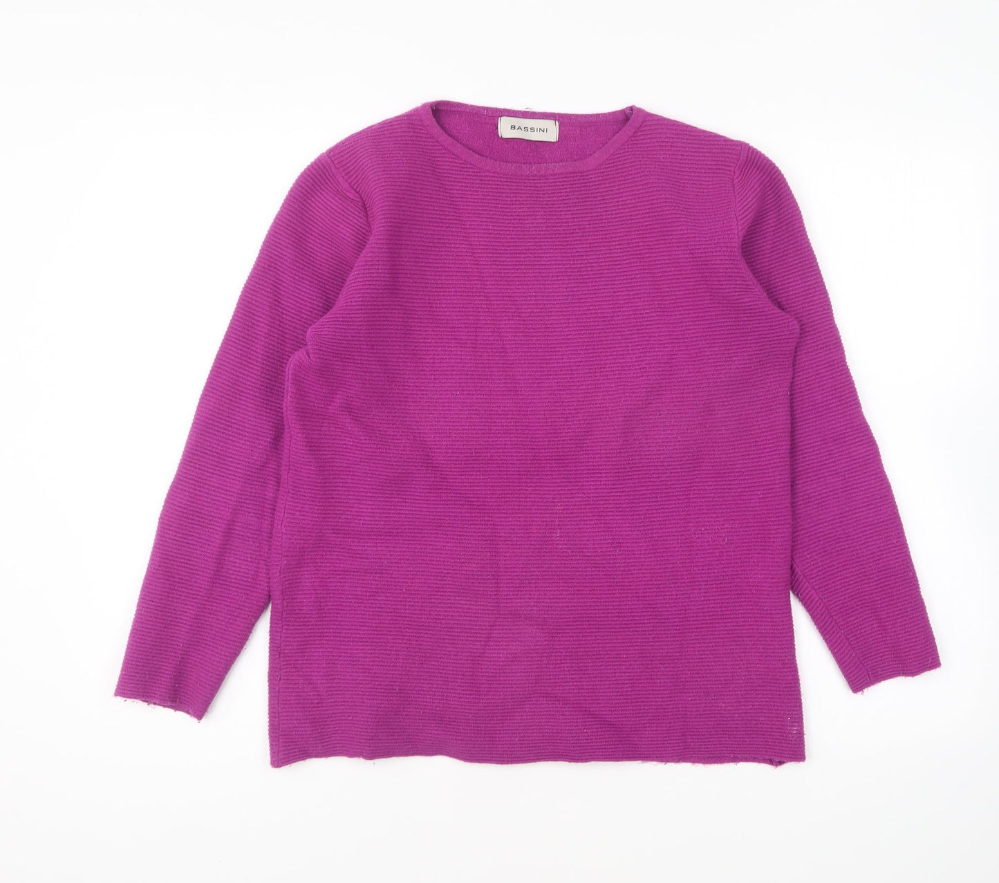Womens UK Size M BASSINI Purple Pullover Jumper