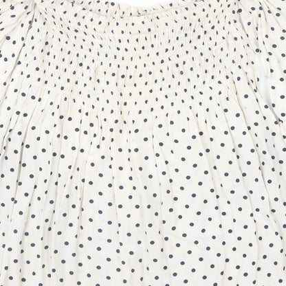 Womens UK Size S Zara Beige Basic Blouse