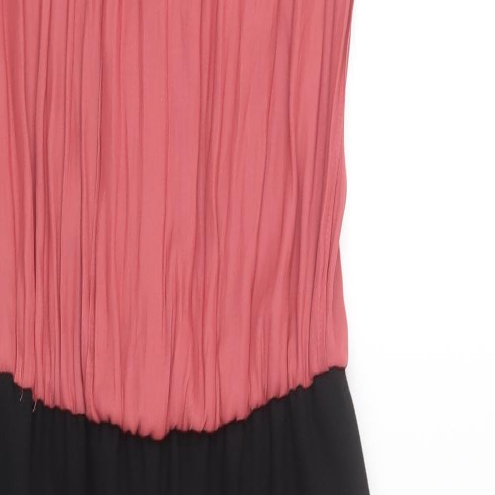 Zara Womens Black Cotton Jumpsuit One-Piece Size S Button