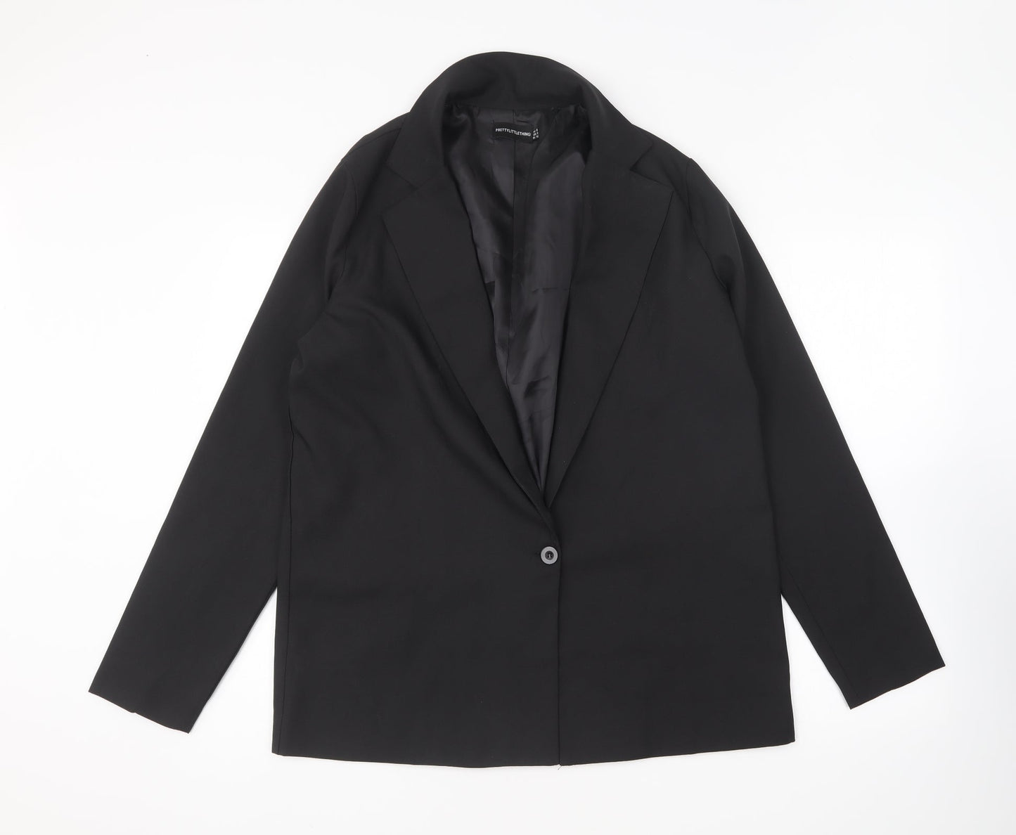 Womens UK Size 12 PRETTYLITTLETHING Black Jacket