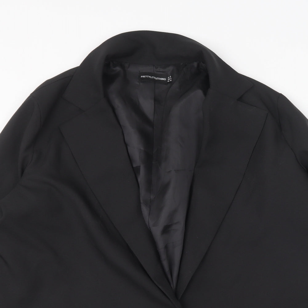 Womens UK Size 12 PRETTYLITTLETHING Black Jacket