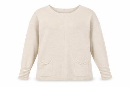 Womens UK Size 14 Preworn Beige Pullover Jumper
