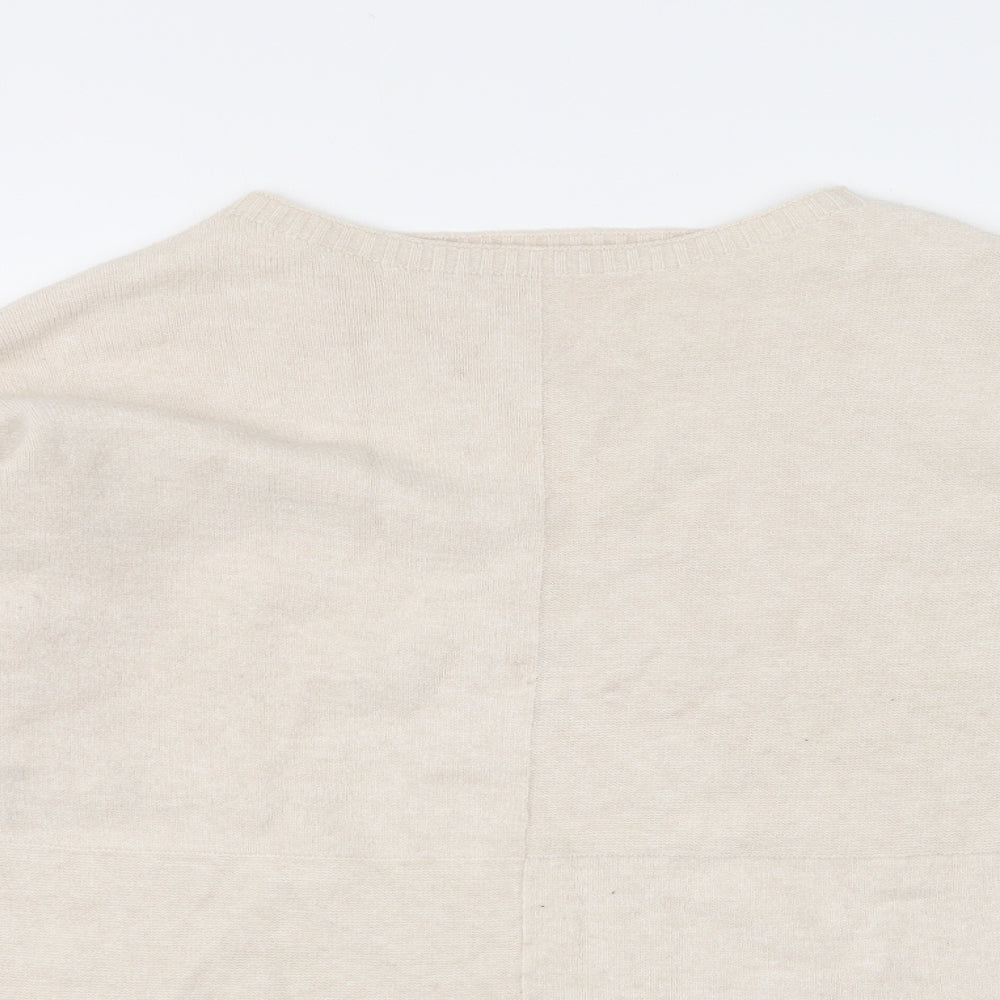 Womens UK Size 14 Preworn Beige Pullover Jumper