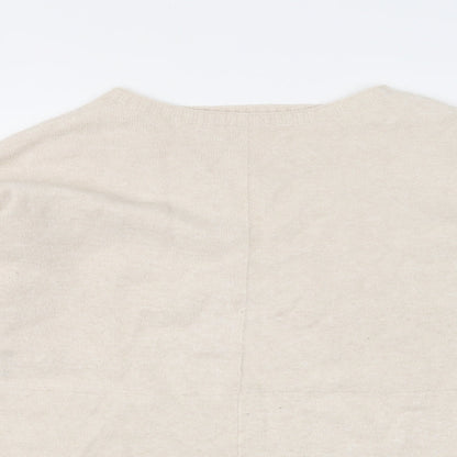 Womens UK Size 14 Preworn Beige Pullover Jumper