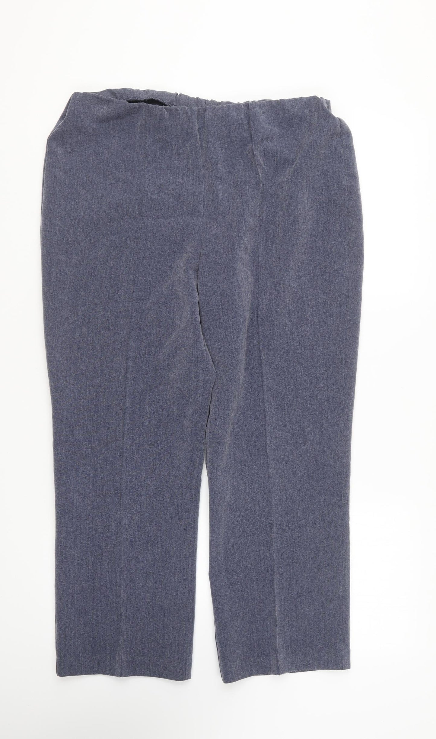 Bonmarché Womens Blue Polyester Trousers Size 12 L27 in Regular
