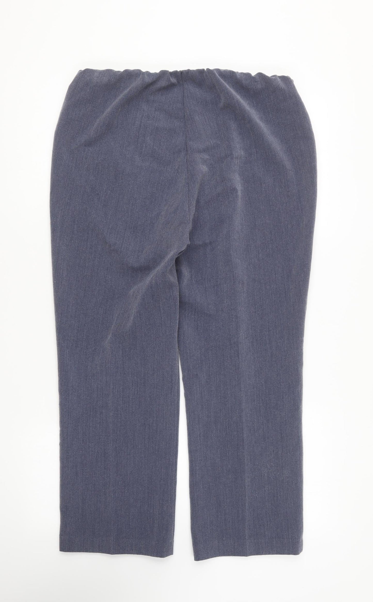 Bonmarché Womens Blue Polyester Trousers Size 12 L27 in Regular