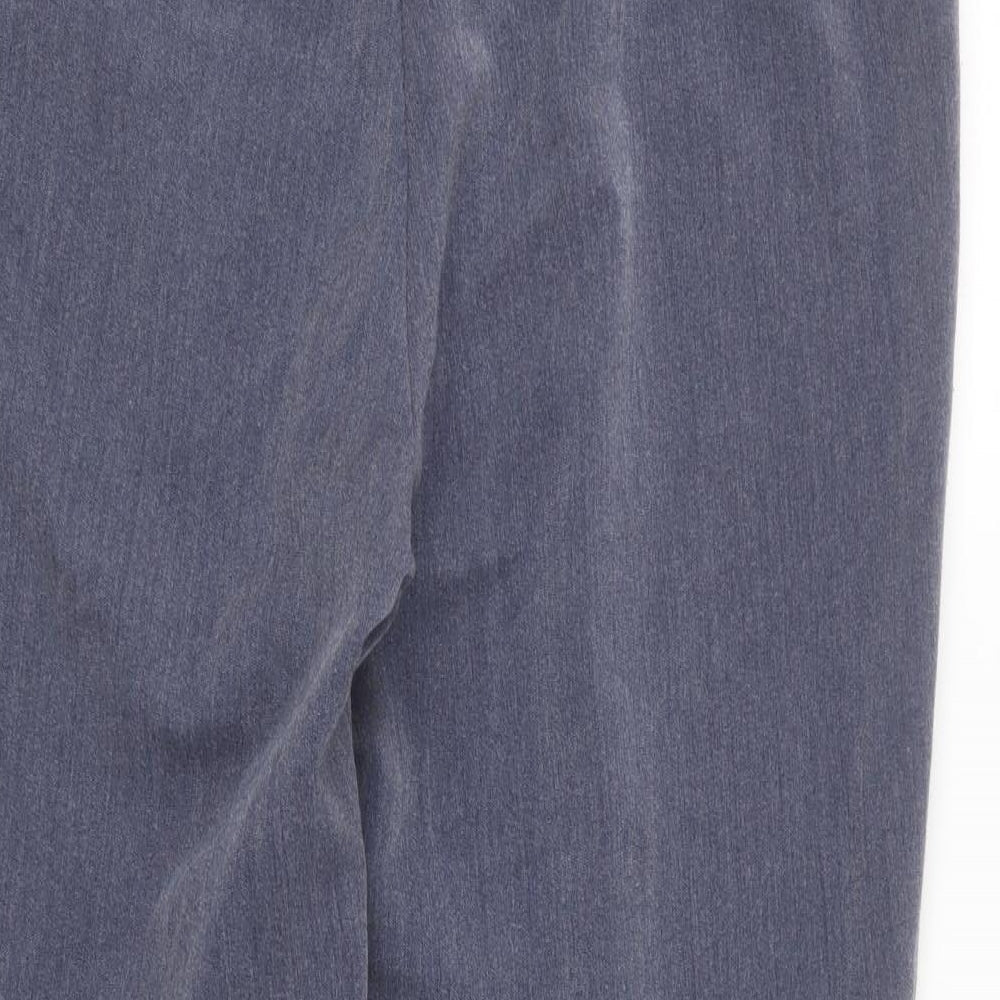 Bonmarché Womens Blue Polyester Trousers Size 12 L27 in Regular