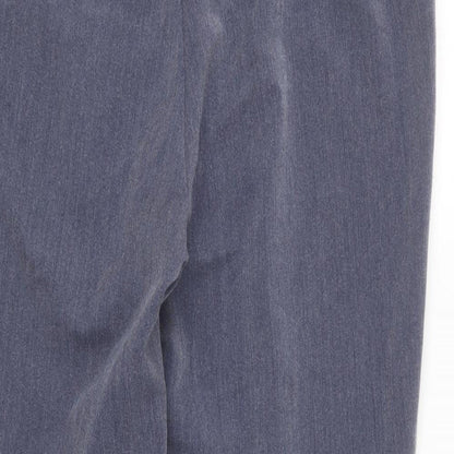 Bonmarché Womens Blue Polyester Trousers Size 12 L27 in Regular