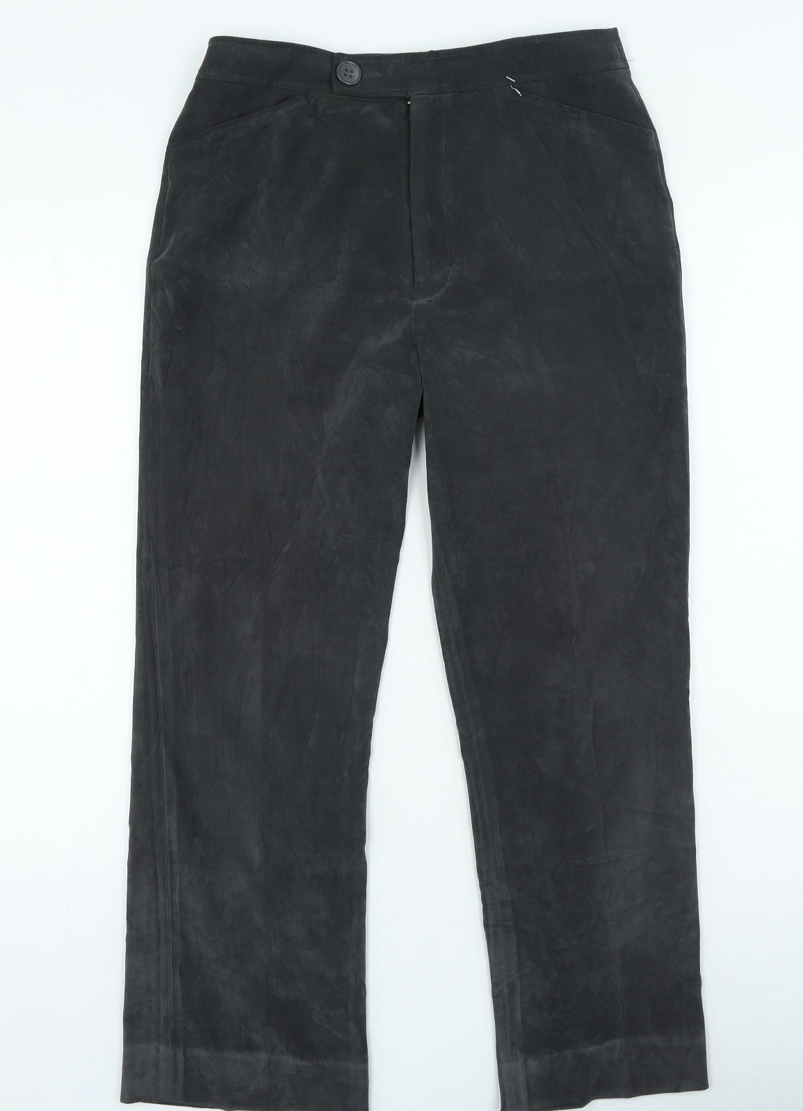Ladonna Womens Green Polyester Trousers Size 28 in L25 in Regular Zip