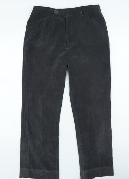 Ladonna Womens Green Polyester Trousers Size 28 in L25 in Regular Zip