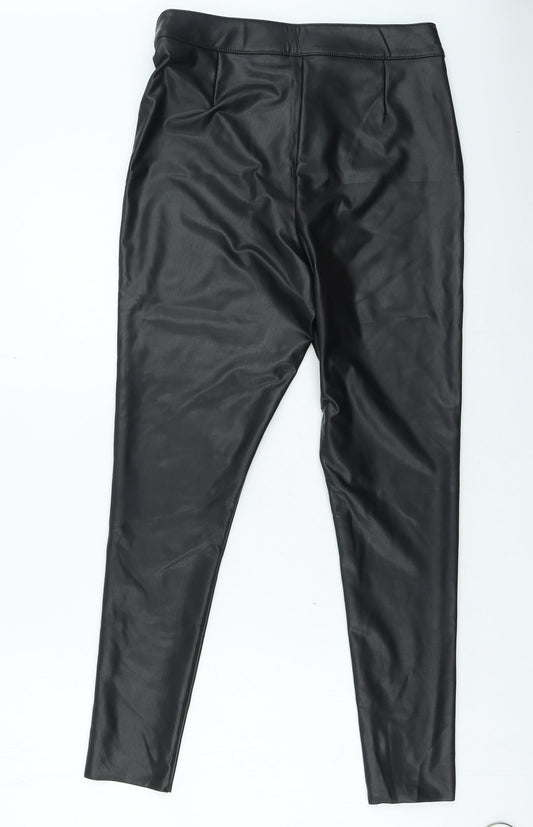 F&F Womens Black Polyester Jegging Jeans Size 10 L25 in Regular Zip