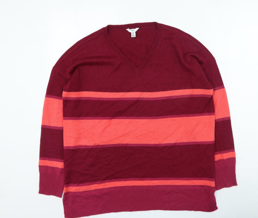 Womens UK Size 10 M&Co Multicoloured Pullover Jumper