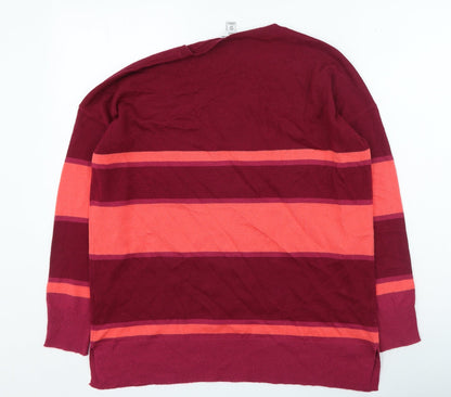 Womens UK Size 10 M&Co Multicoloured Pullover Jumper