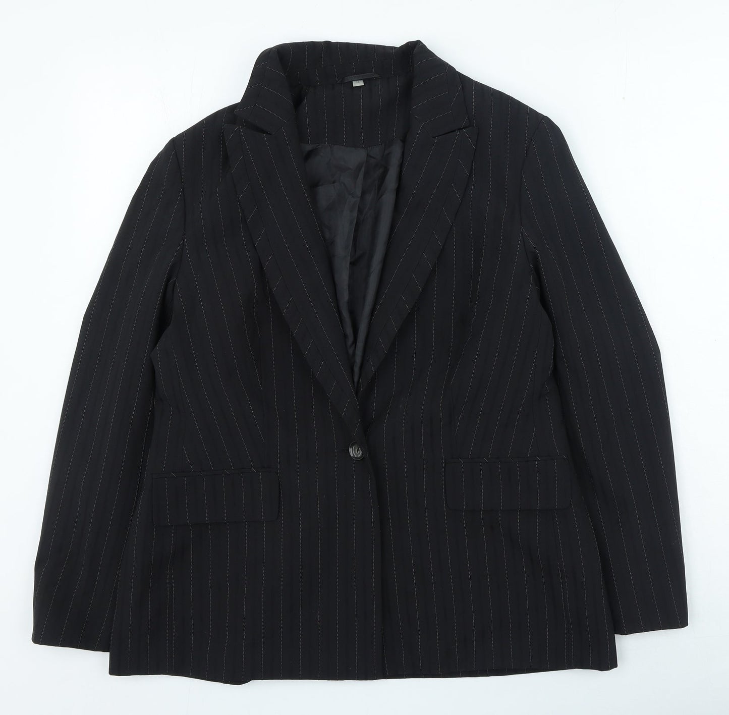 Womens UK Size 14 Preworn Black Jacket