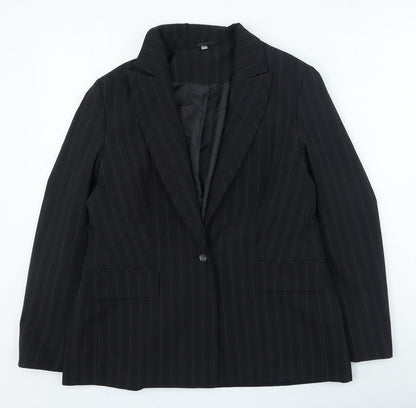 Womens UK Size 14 Preworn Black Jacket