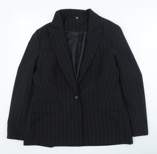 Womens UK Size 14 Preworn Black Jacket