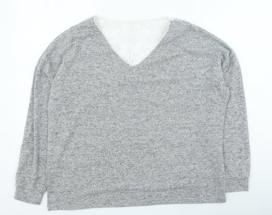 Womens UK Size 12 Dorothy Perkins Grey Pullover Jumper