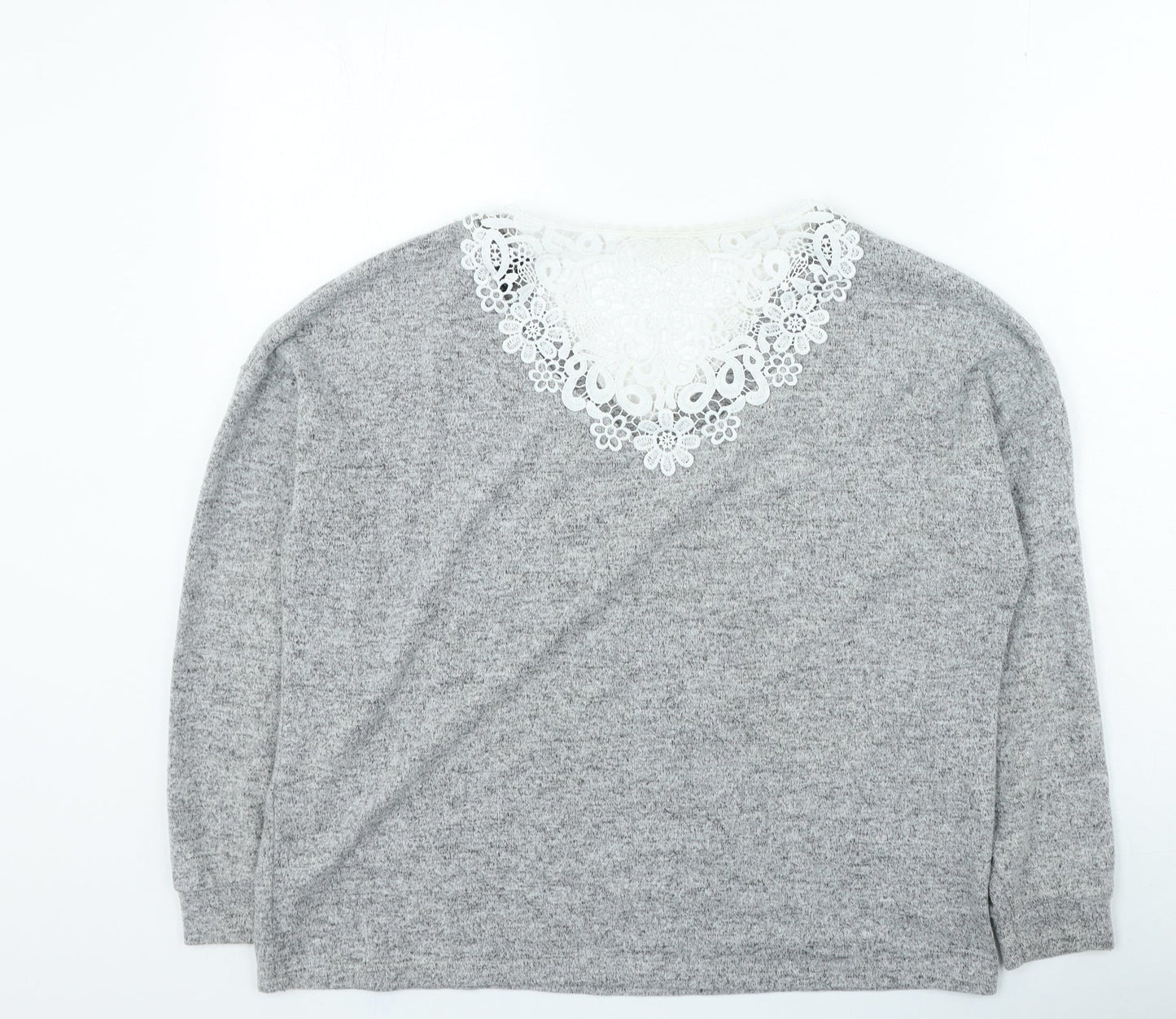 Womens UK Size 12 Dorothy Perkins Grey Pullover Jumper