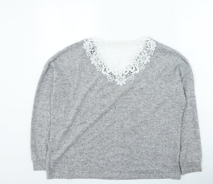 Womens UK Size 12 Dorothy Perkins Grey Pullover Jumper