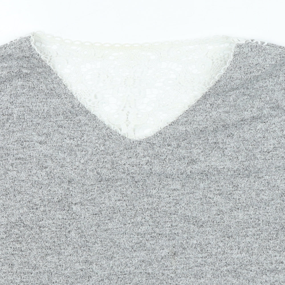 Womens UK Size 12 Dorothy Perkins Grey Pullover Jumper