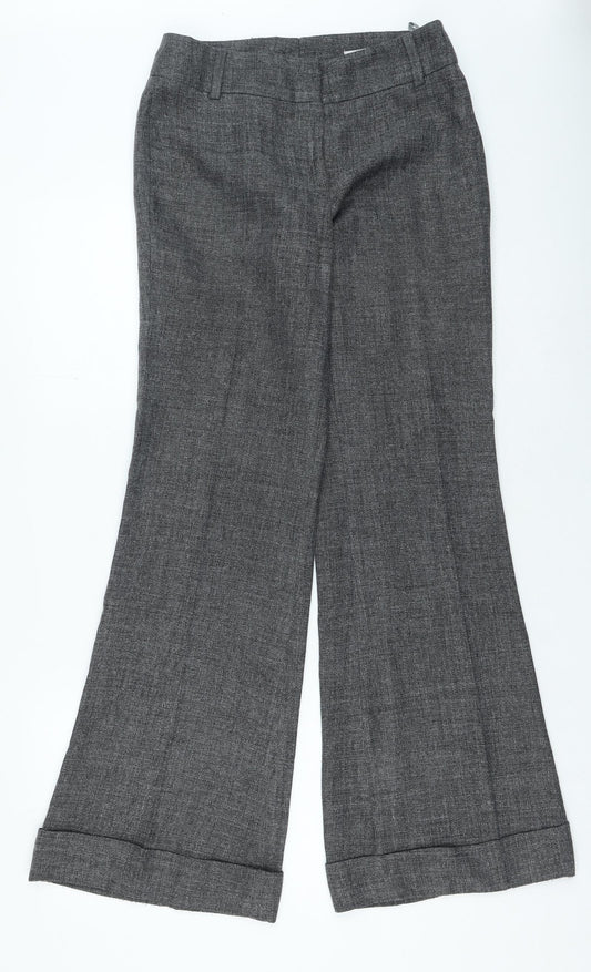 Hennes Womens Grey Polyester Trousers Size 38 in L27 in Regular Zip