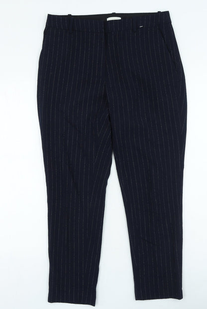 Womens UK Size 10 H&M Regular Fit  Blue Trousers