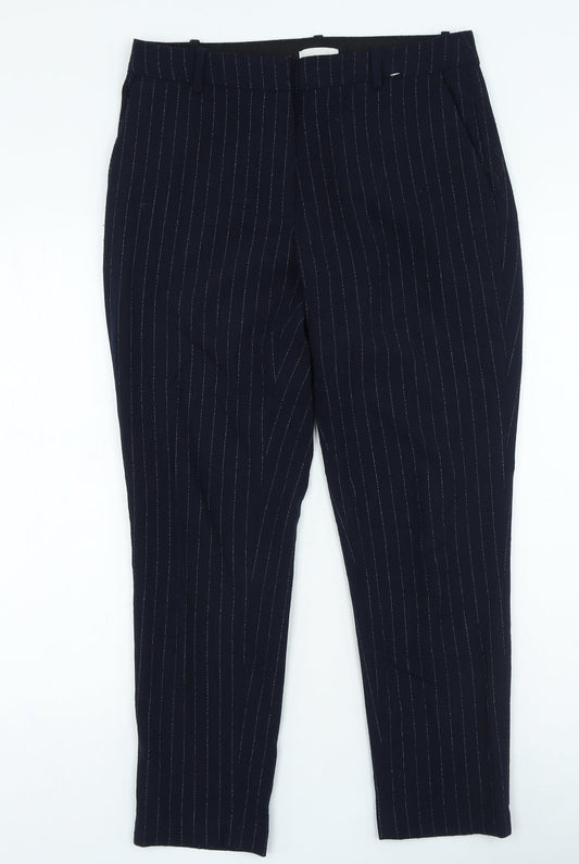 Womens UK Size 10 H&M Regular Fit  Blue Trousers