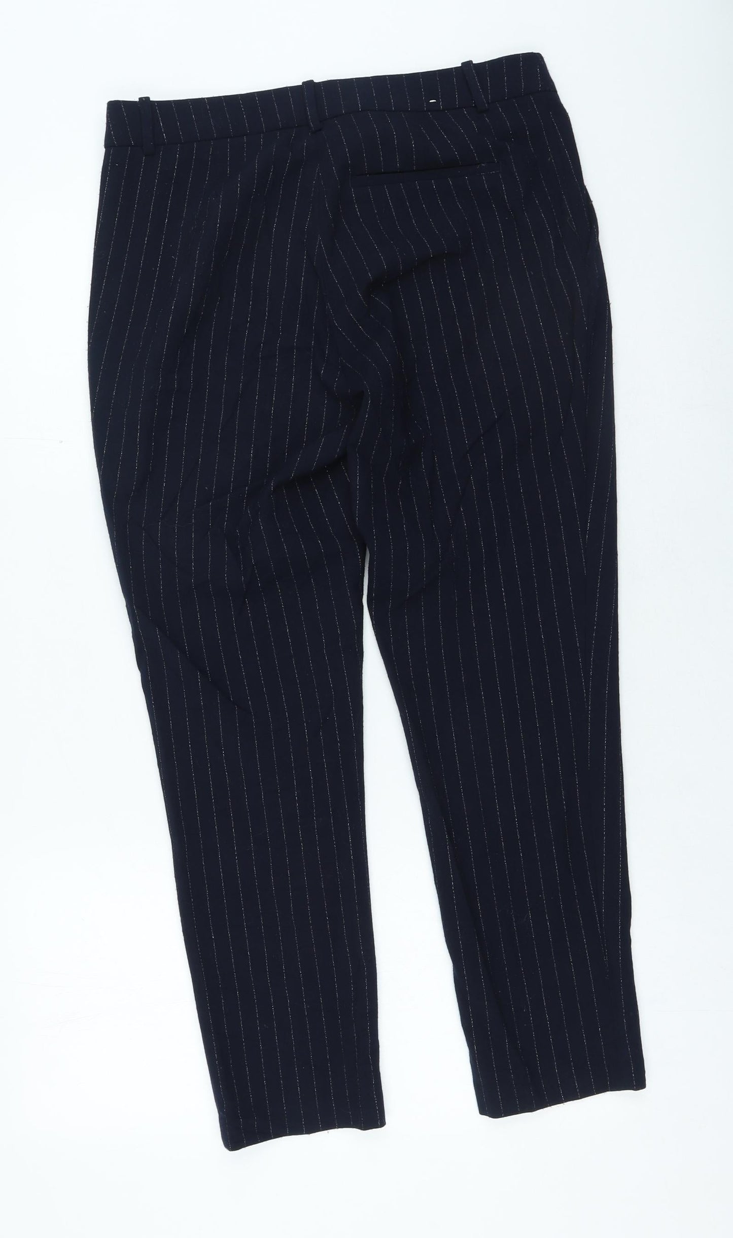 Womens UK Size 10 H&M Regular Fit  Blue Trousers
