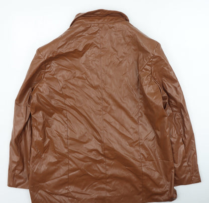 Womens UK Size S PRETTYLITTLETHING Brown Jacket