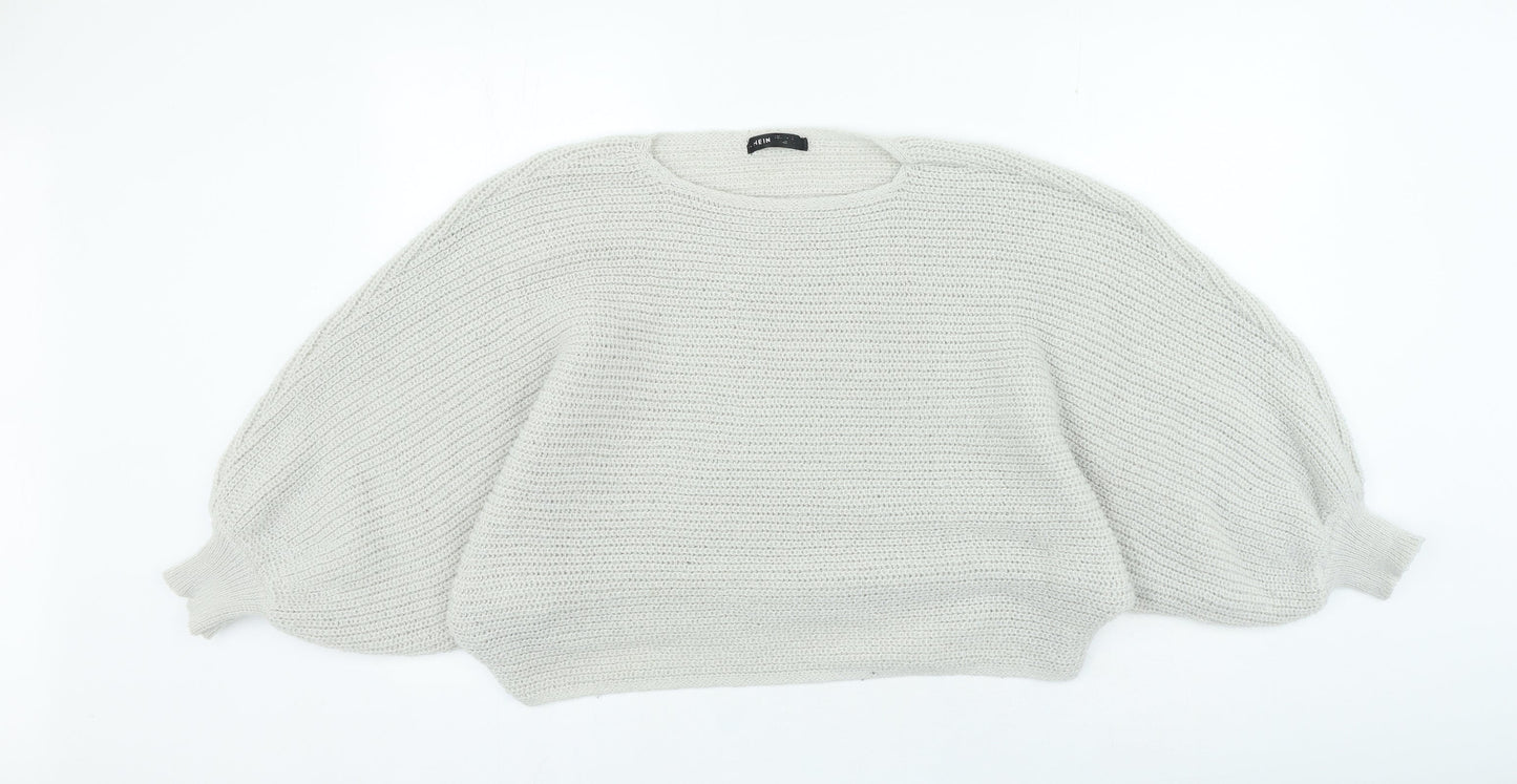 Womens UK Size M SheIn Grey Pullover Jumper
