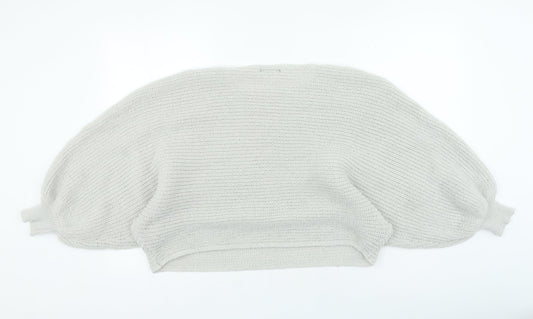 SheIn Womens Grey Round Neck Polyester Pullover Jumper Size M