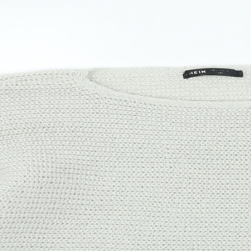 Womens UK Size M SheIn Grey Pullover Jumper