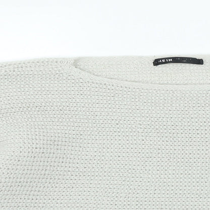 Womens UK Size M SheIn Grey Pullover Jumper