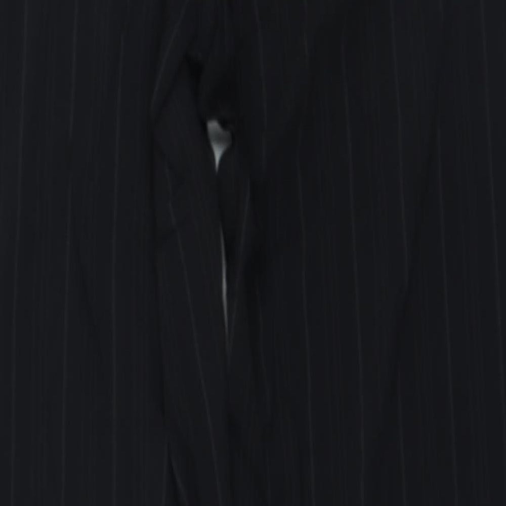 Preworn Mens Black Polyester Trousers Size 36 in L27 in Regular Zip