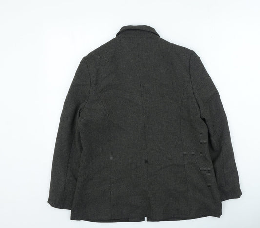 Klass Womens Grey Jacket Size 14 Zip