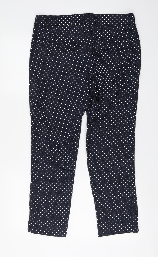 Womens UK Size 14 Savida Regular Fit Carrot Blue Trousers