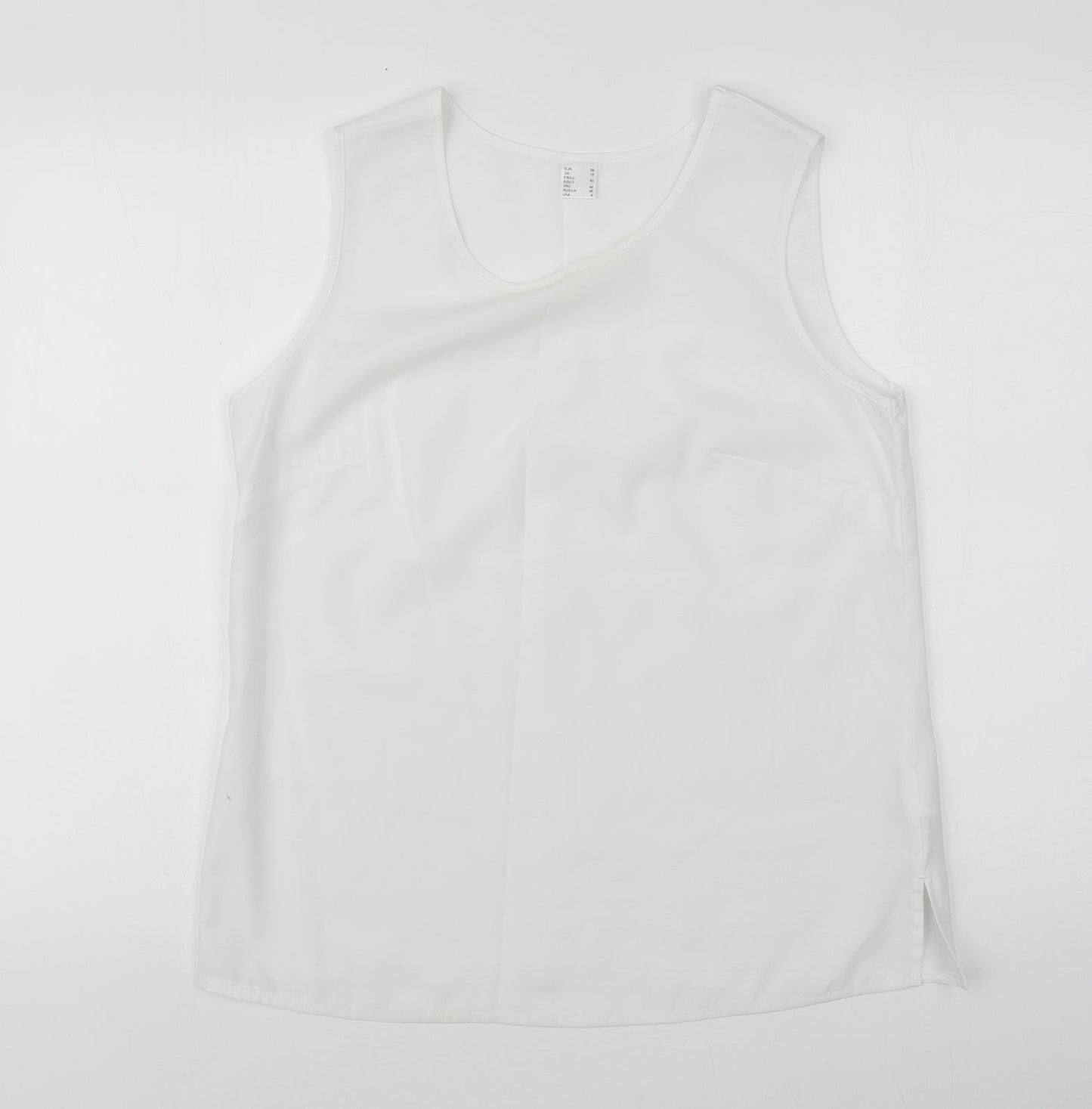 Womens UK Size 12 H&M White Basic Tank