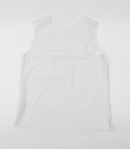 Womens UK Size 12 H&M White Basic Tank