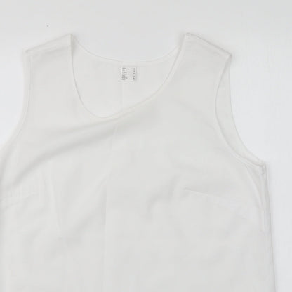 Womens UK Size 12 H&M White Basic Tank