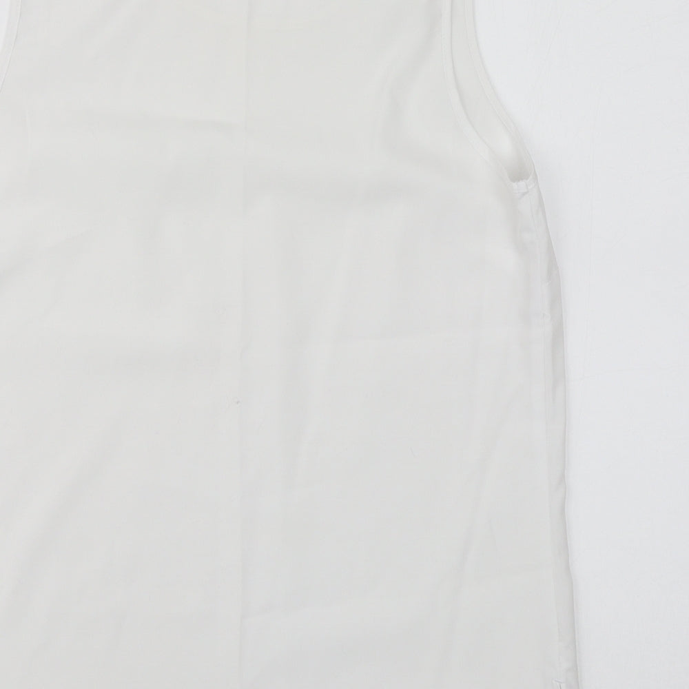 Womens UK Size 12 H&M White Basic Tank