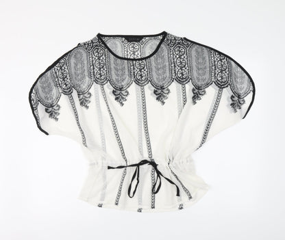 Womens UK Size 8 Savida White Basic Blouse