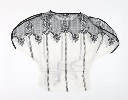 Womens UK Size 8 Savida White Basic Blouse