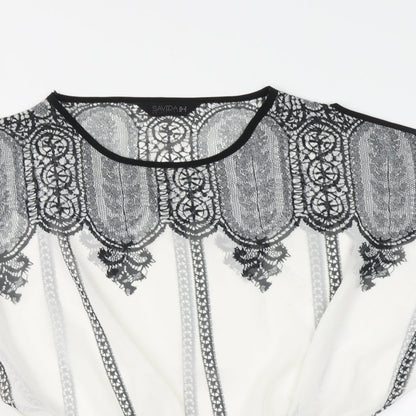 Womens UK Size 8 Savida White Basic Blouse